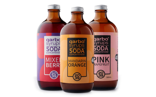 qarbo˚syrups - SODA CONCENTRATES - Mixed Pack of 3
