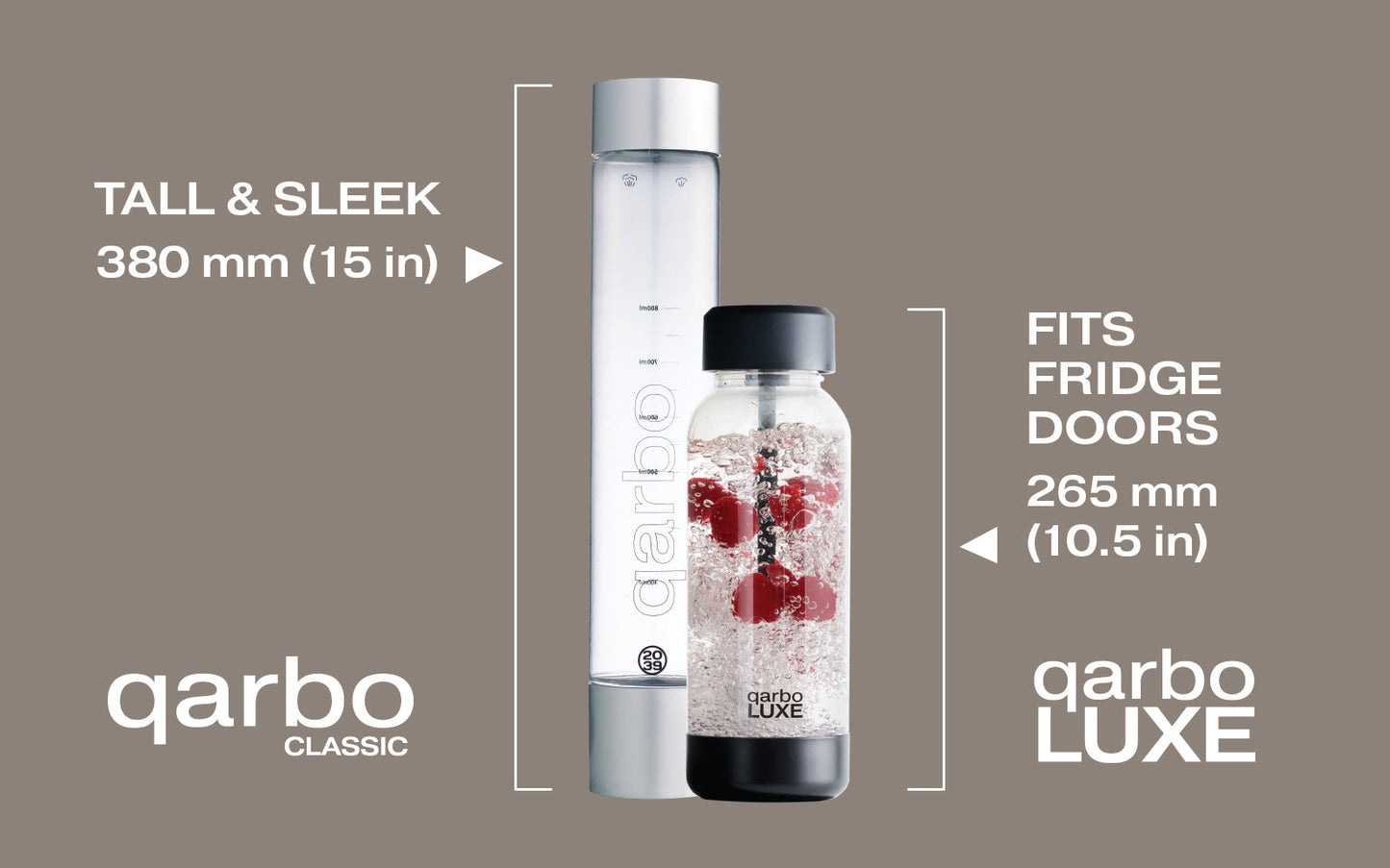 qarbo LUXE - Twin Pack of 1L Bottles with Airplus Caps